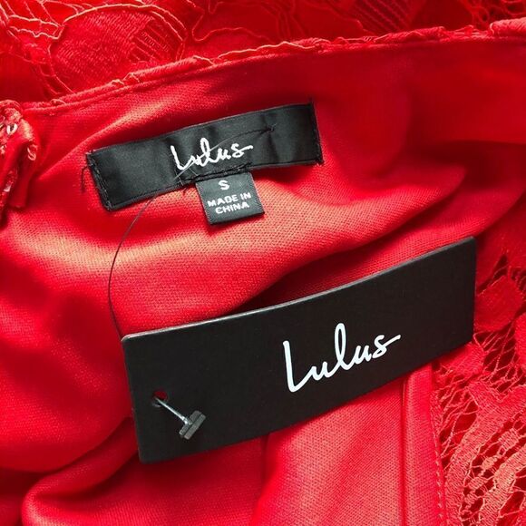 Lulus Pearson Red Lace Dress - Picture 10 of 11